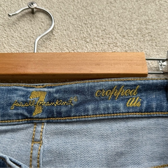 7 For All Mankind - Cropped Ali Fray Hem Straight Leg Jeans 31 - Picture 2 of 8